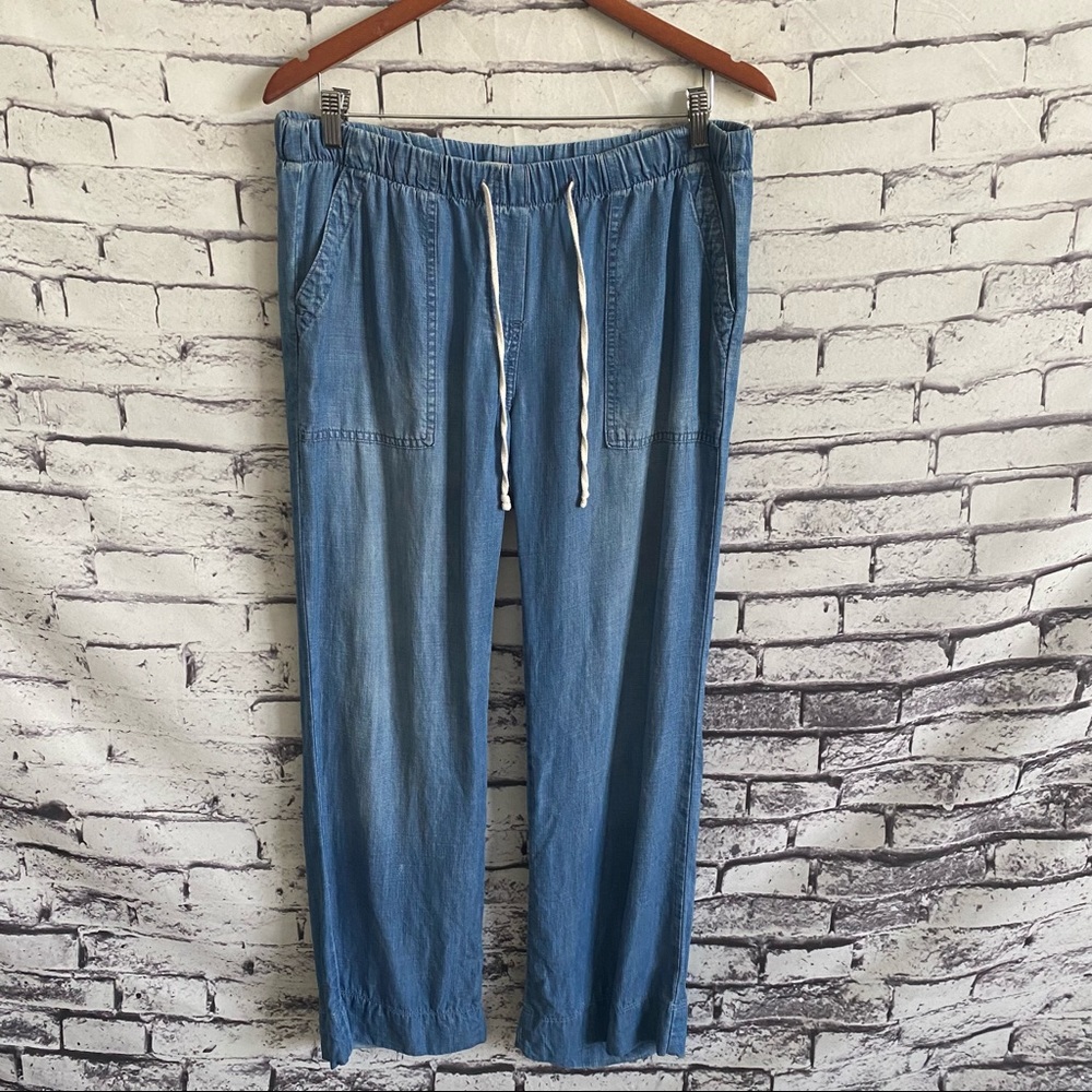 Anthropologie Cloth & Stone Chambray Trousers SZ M